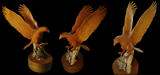 wood, carving, wood carving, 1990, mahogany, multiple, views
