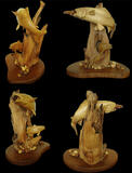 wood, carving, wood carving, 1987, butternut, mulltiple, views