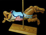 carousel galloping horse carving