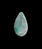 chrysocolla in quartz cabochon