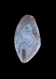 ghost seam agate cabochon