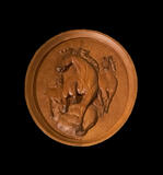 galloping horses carving