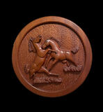 dueling horses carving