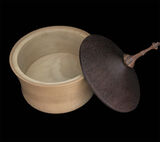 poplar box with ironwood lid and zebra wood finial