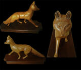large red fox carving