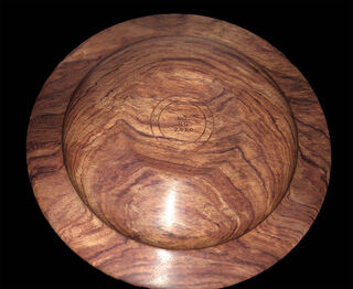 bubinga platter with rainforest jasper inlay