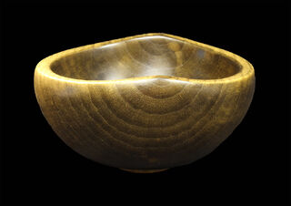white oak bowl side view